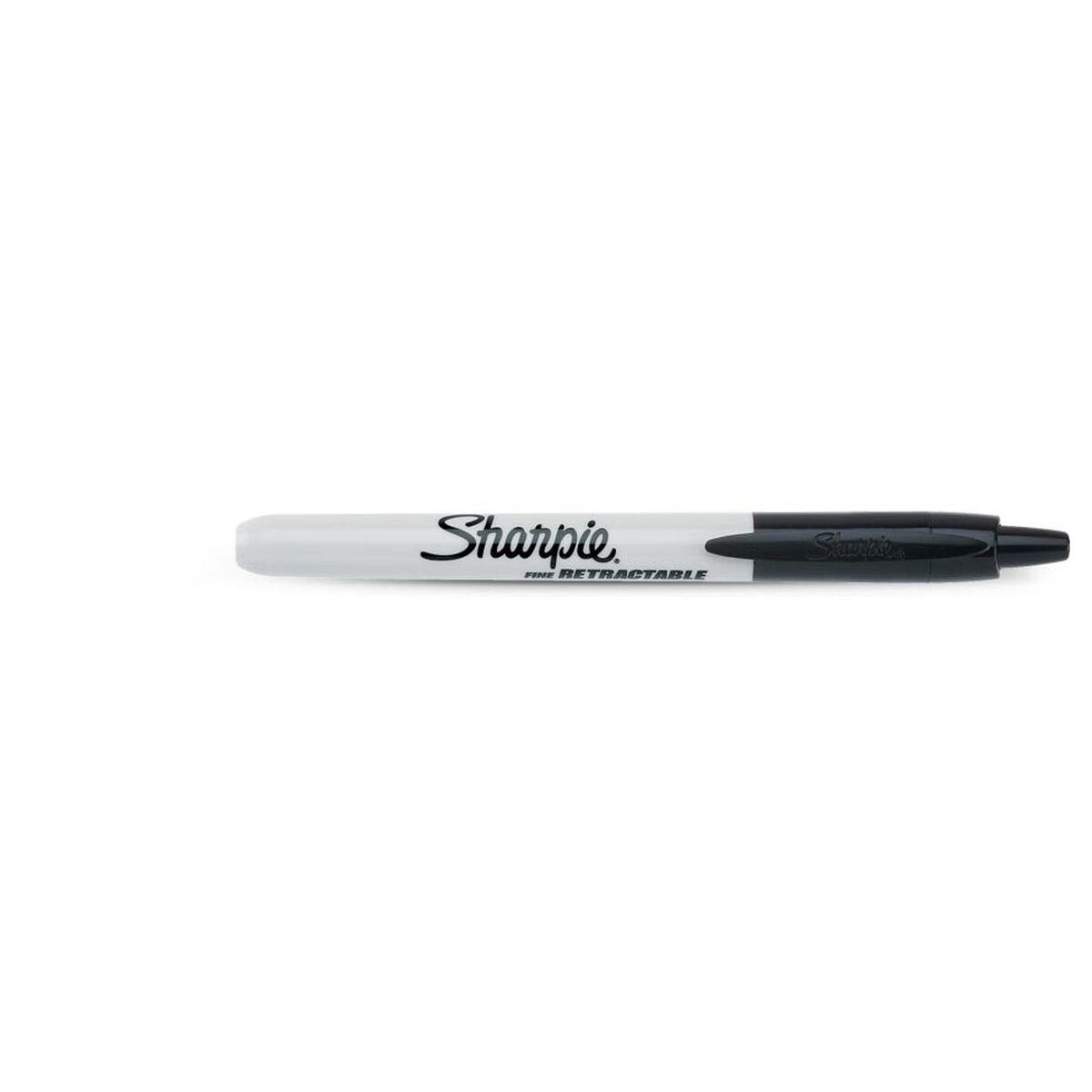 Permanent markörpenna Sharpie Fine Indragbar Svart 12 antal